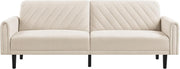 3-Seater Sofa Bed Modern Futon w/ Pockets Recliner for Lounge or Flat