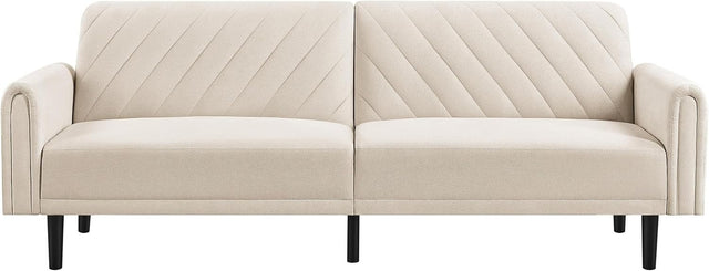 3-Seater Sofa Bed Modern Futon w/ Pockets Recliner for Lounge or Flat