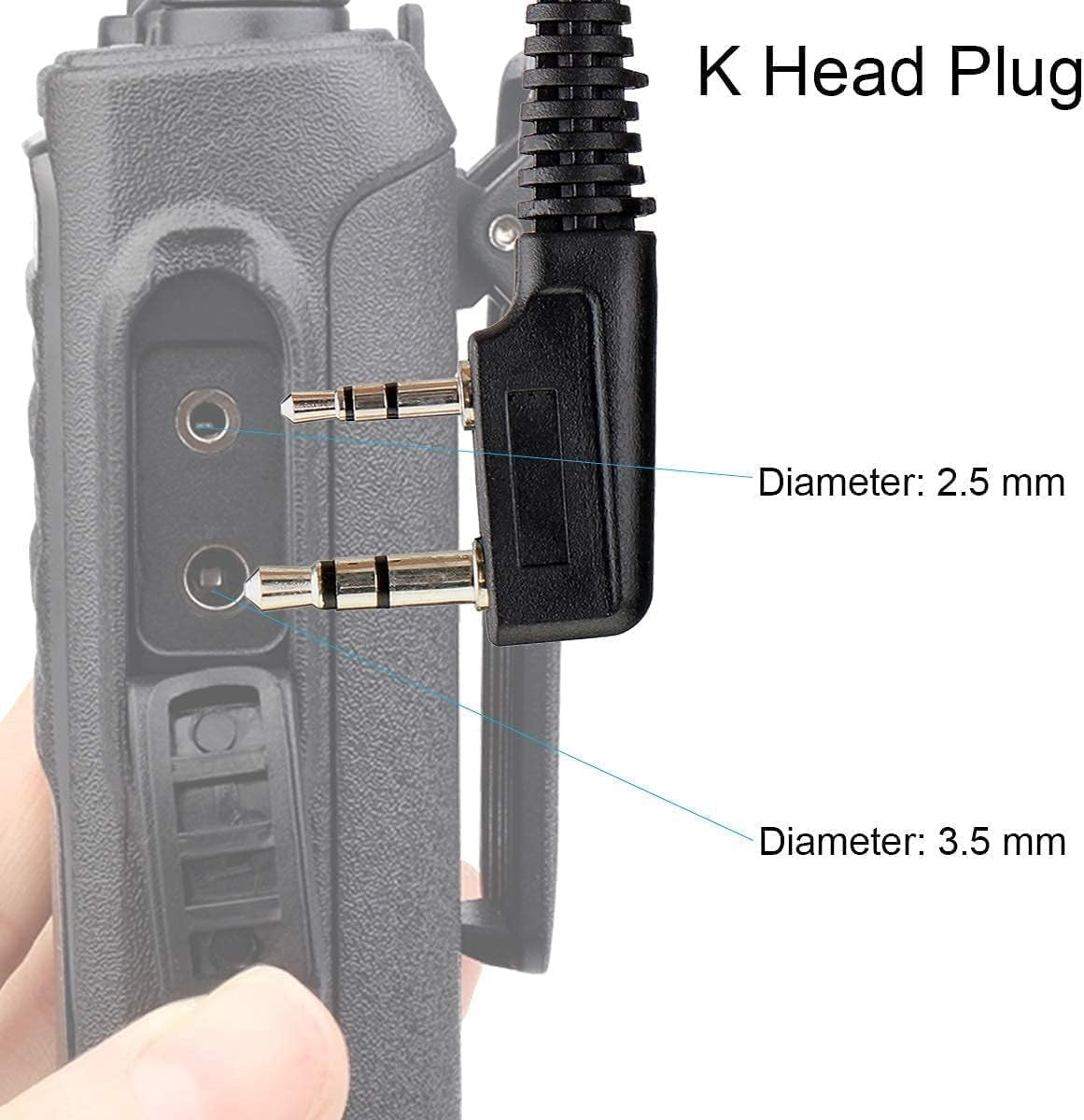 Dual Band Ham Walkie Talkie Long Range 128CH VOX FM Headset Radio