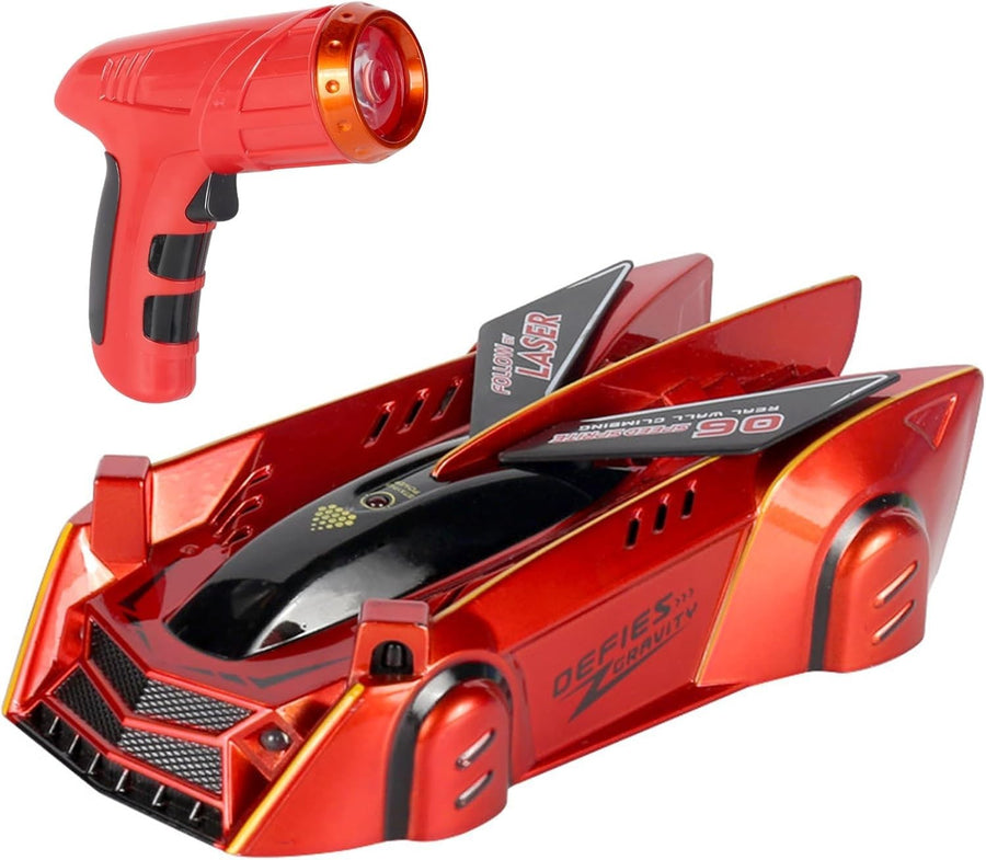 Red Wall Climbing RC Car – Laser Remote Control Stunt Toy for Kids & Teens