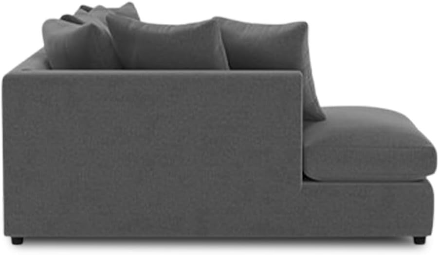 Grey L Shaped 4 Seater Modular Sofa – Left Hand Space-Saving Corner Couch