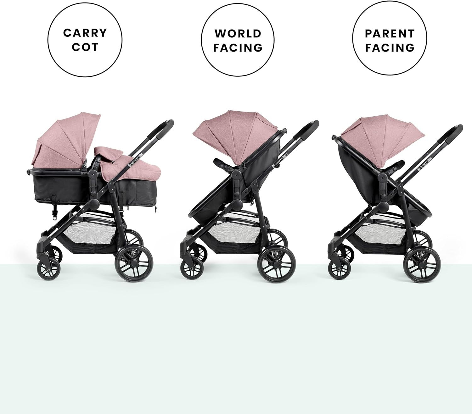 2 in 1 Pushchair Pram Lie Flat Newborn to 3 Years Lightweight