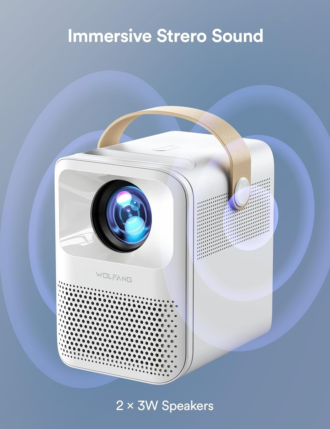 4K Mini Projector 1080P WiFi Bluetooth 200" Portable Home Theater