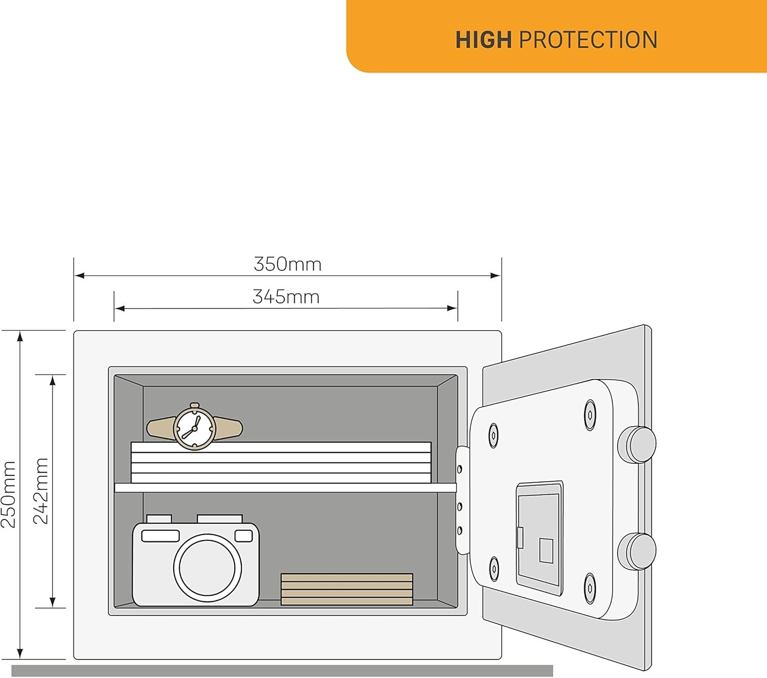 Fingerprint Safe Box Biometric Digital Lock Cash Jewelry Document Safe