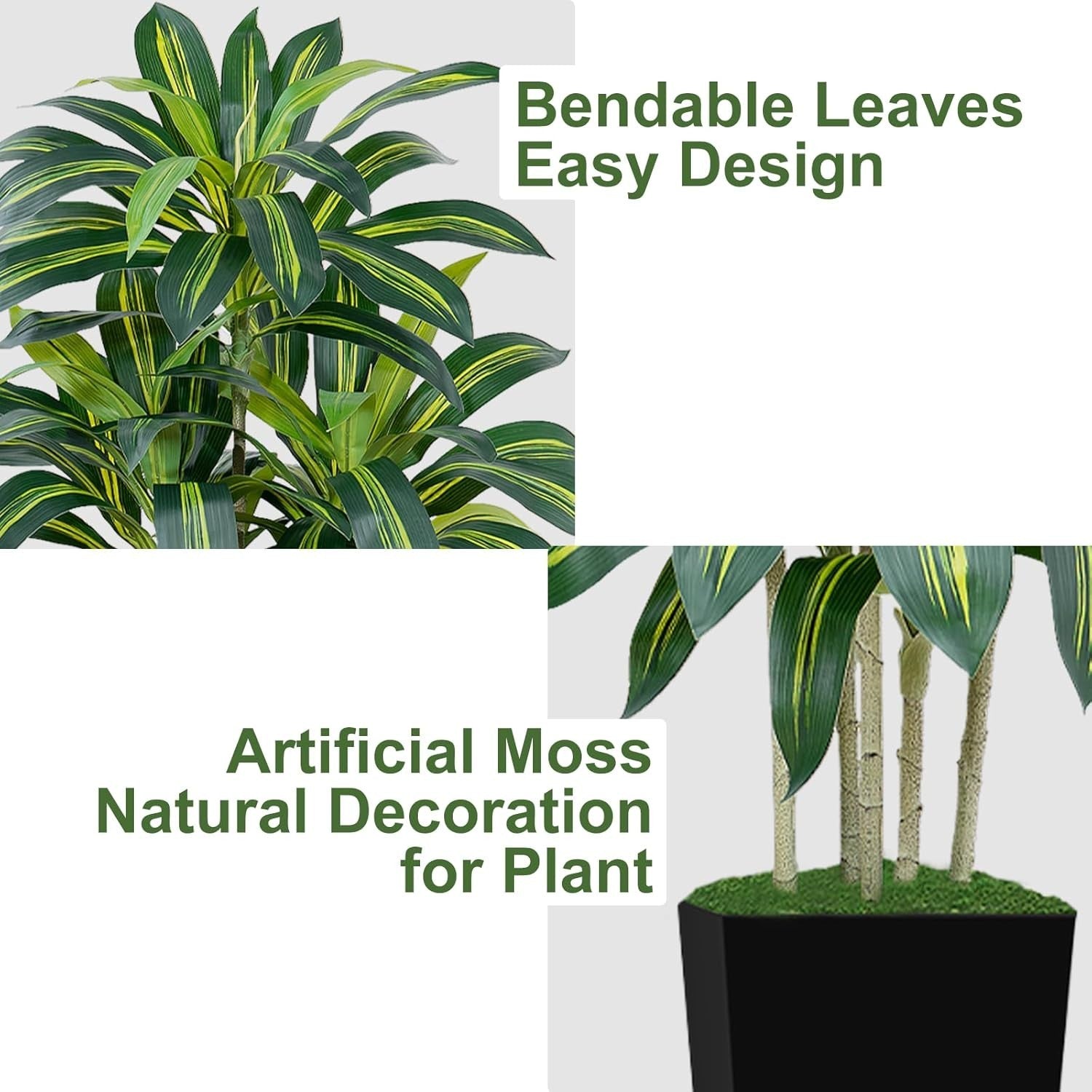 150cm Artificial Dracaena Tree Faux Tropical Indoor Home Office Decor Plant