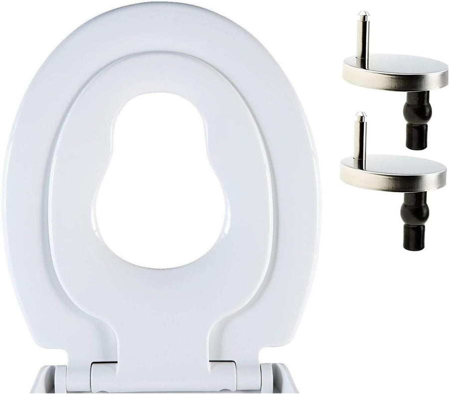 Family Toilet Seat Soft Close Removable Child Seat PP Top & Bottom Fix 460x370mm