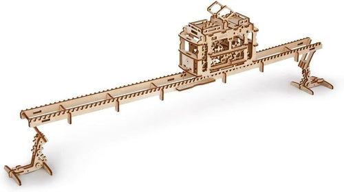 Self-Propelled 3D Wooden Mechanical Train Model Kit - No Glue, Modular Puzzle