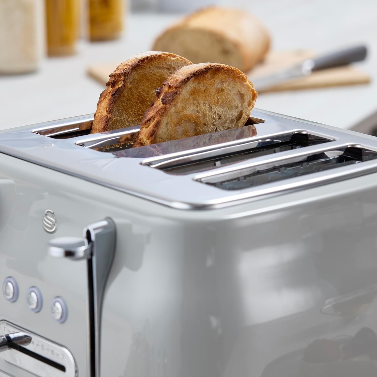 3pc Retro Grey Kitchen Set 20L Microwave 1.7L Kettle Toaster