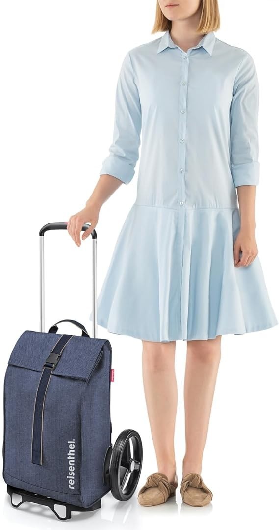 Foldable Shopping Bag Trolley Large Compartment Wheels Telescopic Handle
