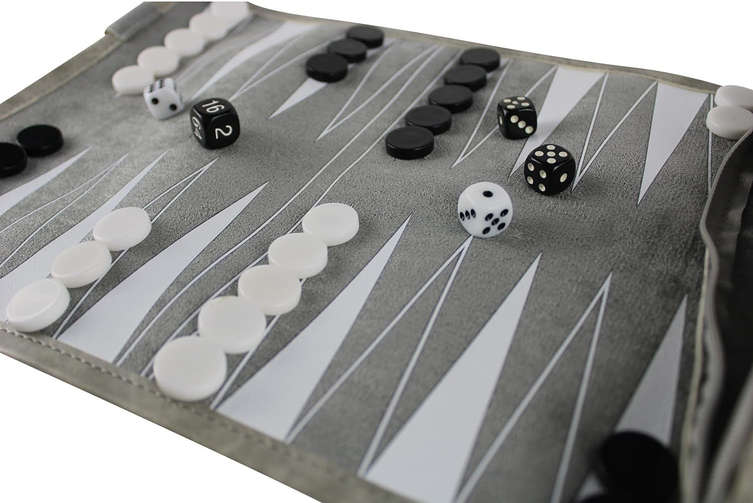 13 Inch Roll Up Backgammon Travel Portable Folding Strategy Board Game