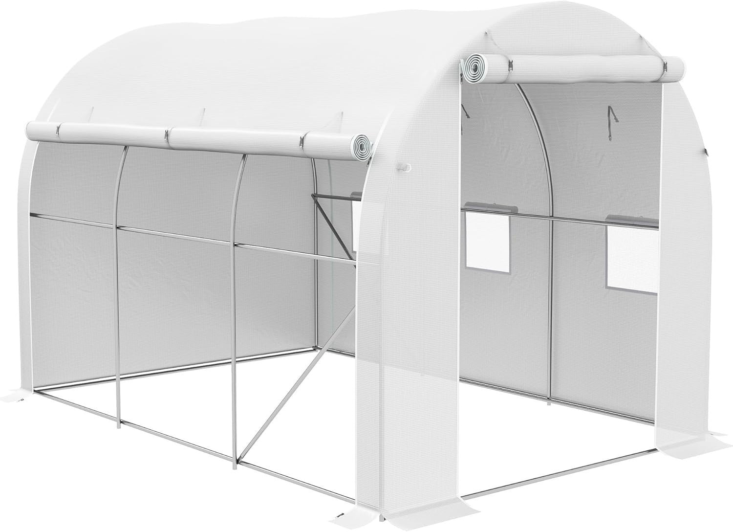 Heavy Duty Polytunnel Greenhouse | Reinforced PE Cover | Galvanised Steel Frame