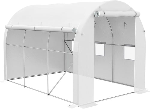 Heavy Duty Polytunnel Greenhouse | Reinforced PE Cover | Galvanised Steel Frame