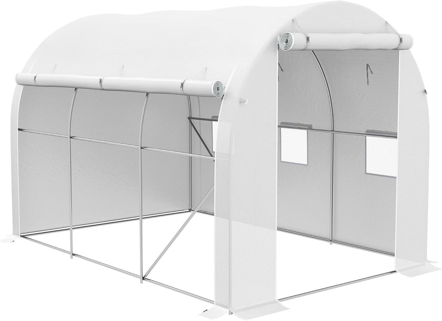 Heavy Duty Polytunnel Greenhouse | Reinforced PE Cover | Galvanised Steel Frame