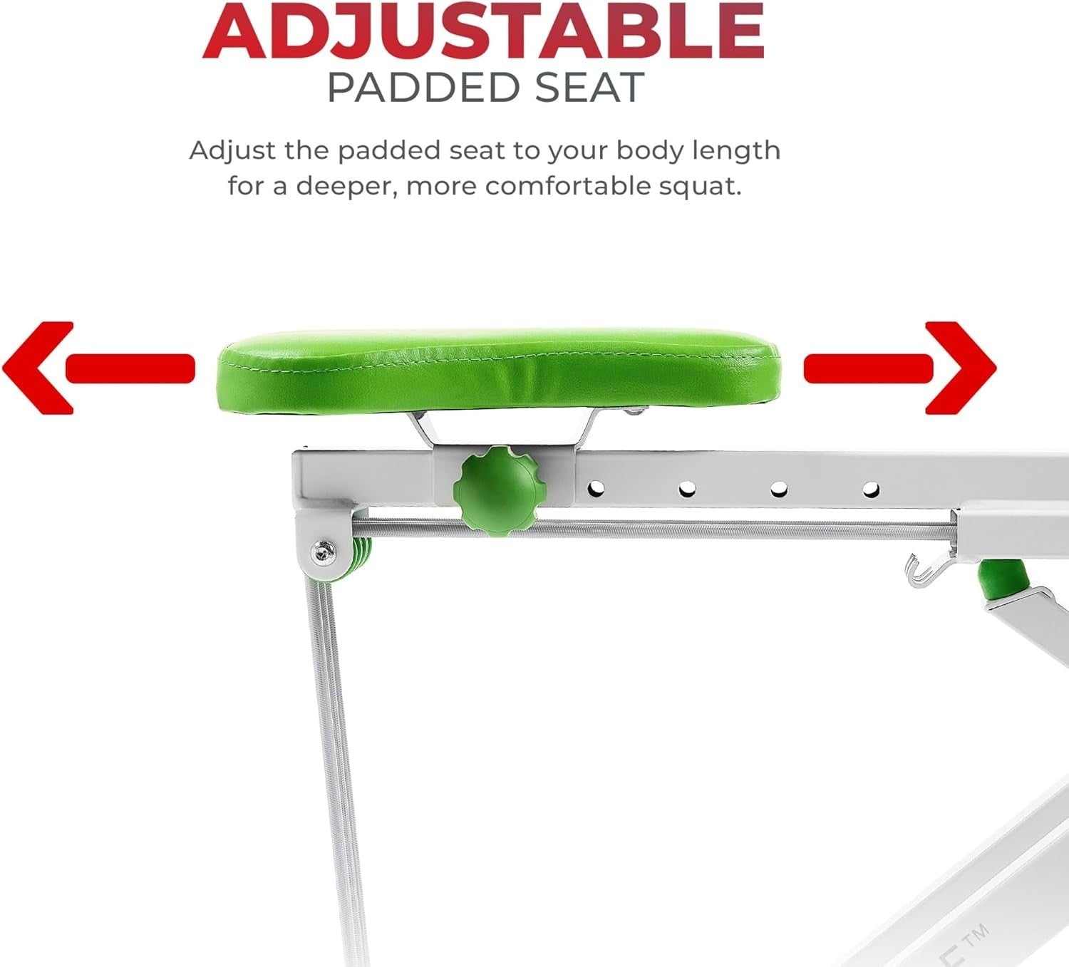Row-N-Ride Squat Assist Trainer Foldable Home Leg Glute Machine LCD 150KG