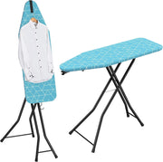 2 in 1 Ironing & Steaming Board Foldable Compact Steel Frame Blue