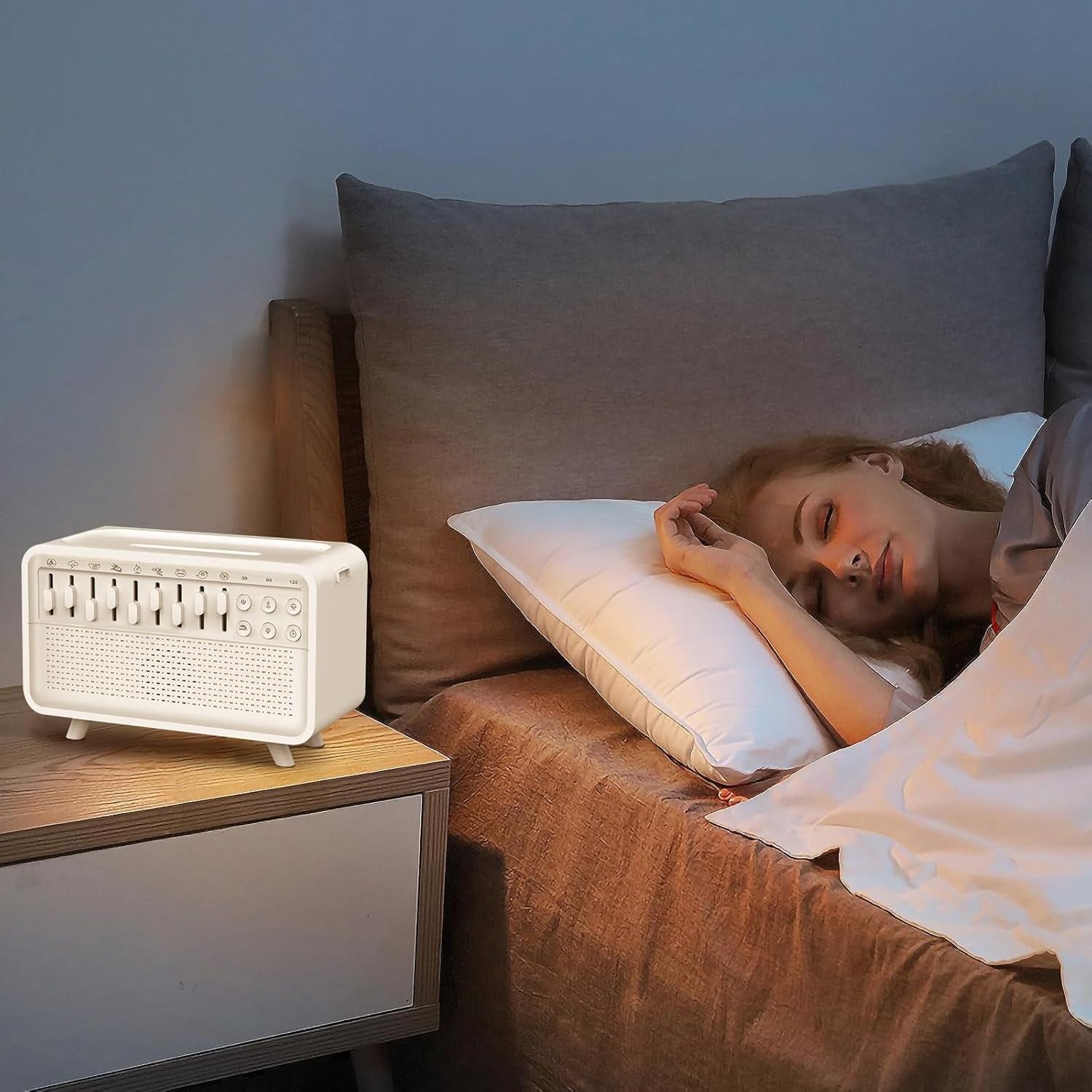 Portable White Noise Machine 22 Sounds Night Light Baby Kids Adults Sleep.