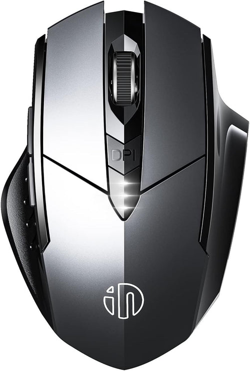 Rechargeable Silent Wireless Mouse 2400DPI Ergonomic USB PC Laptop Grey