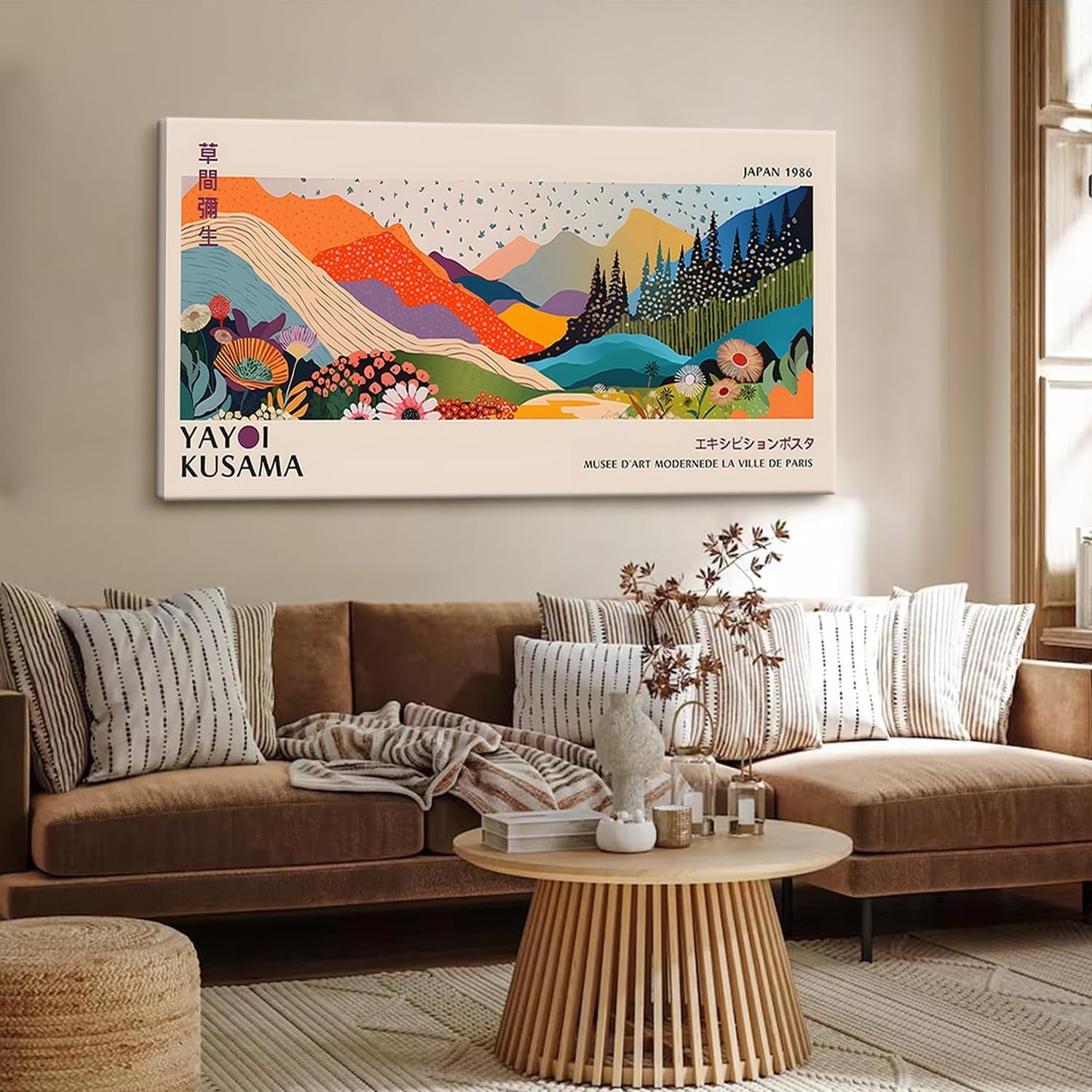 Japanese Botanical Canvas Wall Art 24x36in Framed