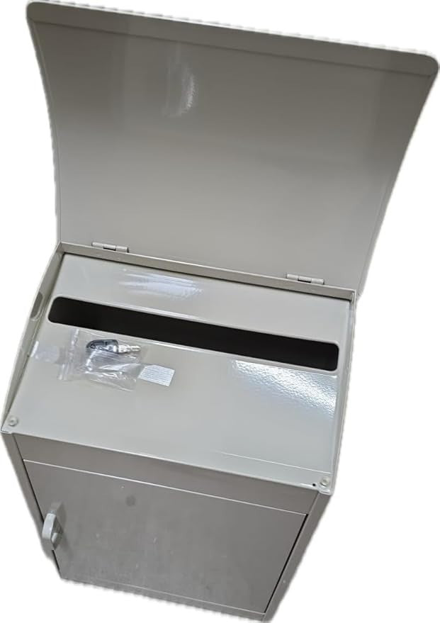 Extra Large Lockable Parcel Box Wall Mounted Steel Mailbox Clay Weatherproof