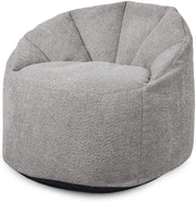 Luxury Bean Bag Chair Grey Snug Cinema Lounger Adult Soft Fabric Cushion