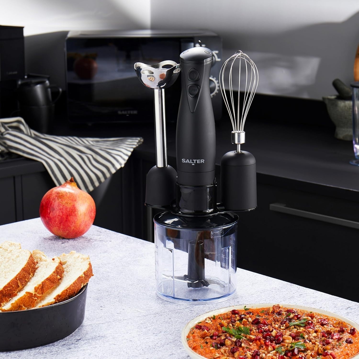 3-in-1 Hand Blender Set | Whisk, Food Processor, Chopper, 2 Speeds, 350W