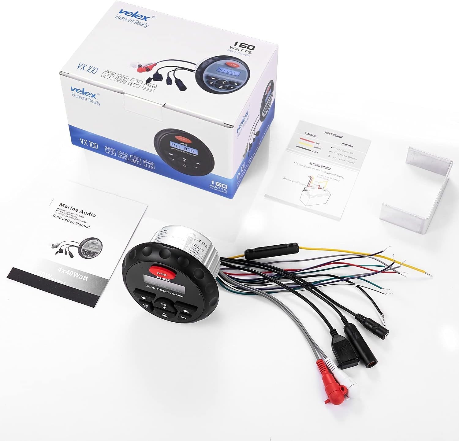 Waterproof Marine Bluetooth Stereo AM FM USB