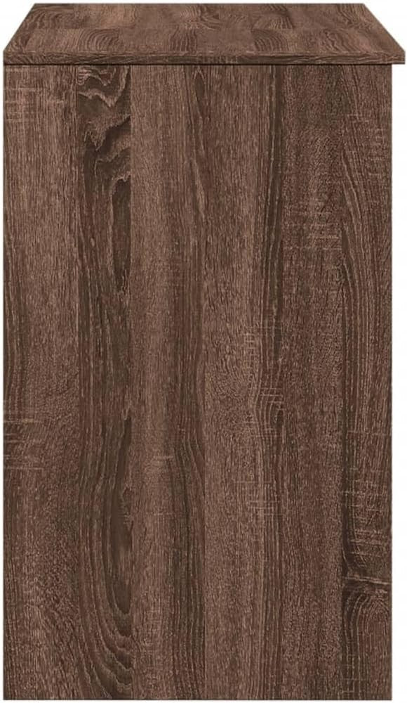 Modern Brown Oak Dressing Table Vanity Makeup Desk Mirror Storage Drawer