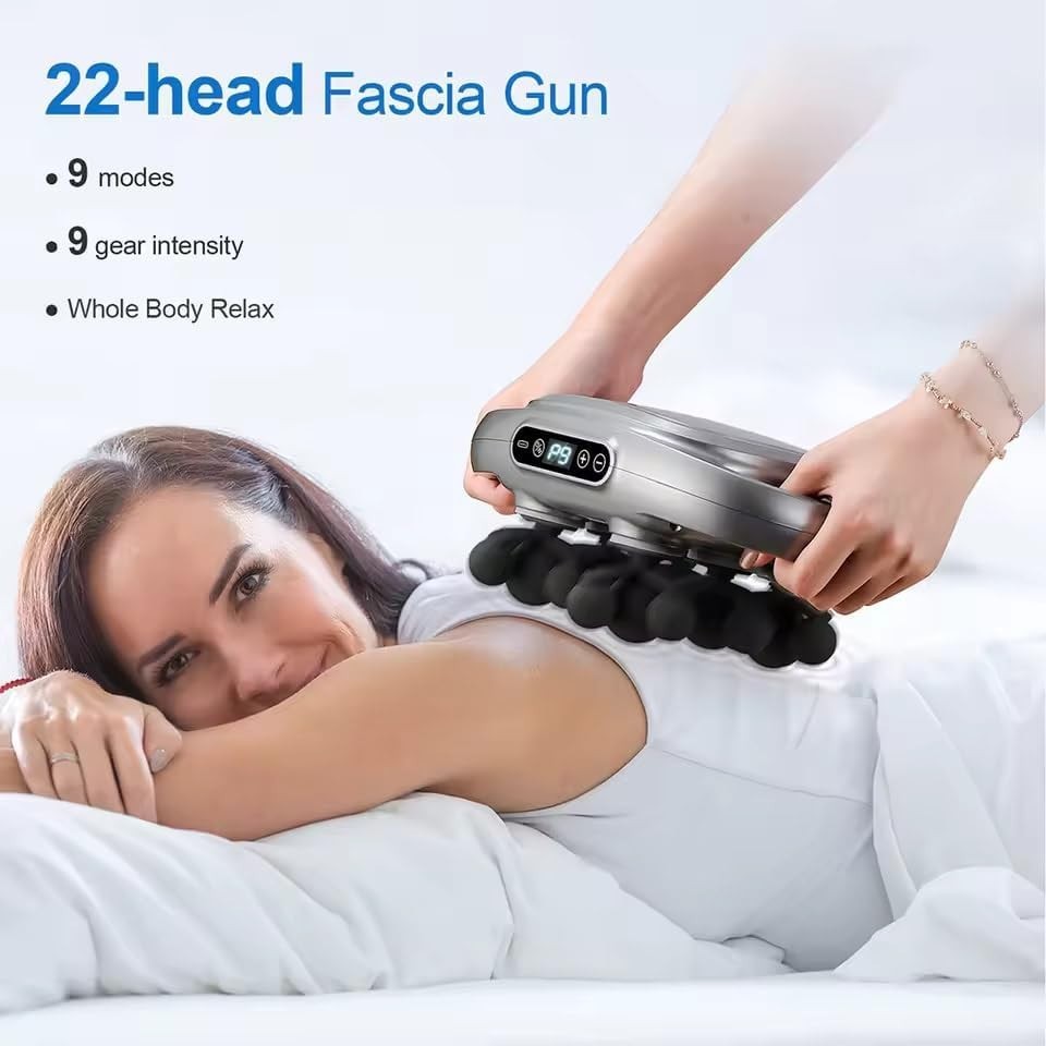 22 Head Deep Tissue Massage Gun Full Body Muscle Relief 9 Modes High Power