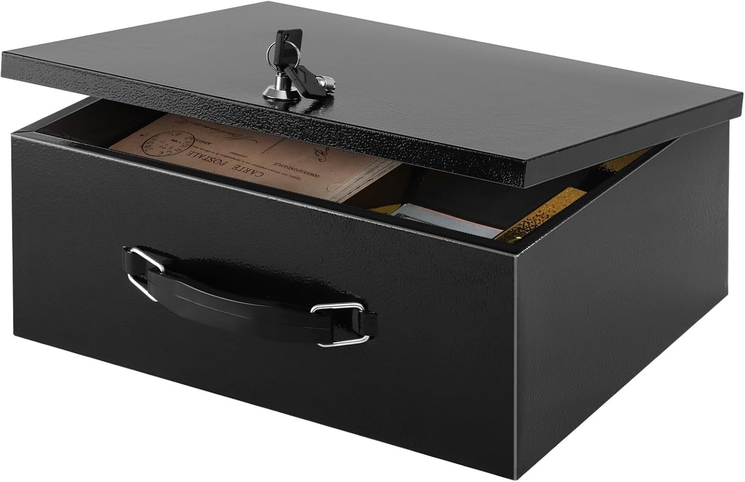 Fire Resistant Document Safe Box Key Lock Waterproof Cash Storage Case
