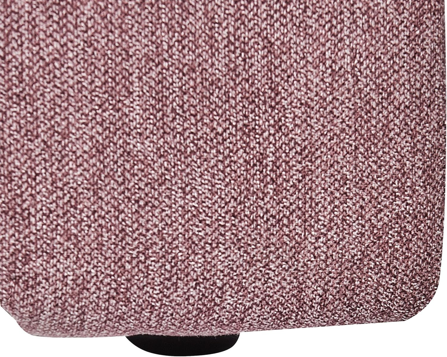 Modern Right Hand Pink Chaise Lounge | Fabric Sofa + Cushion + Metal Legs