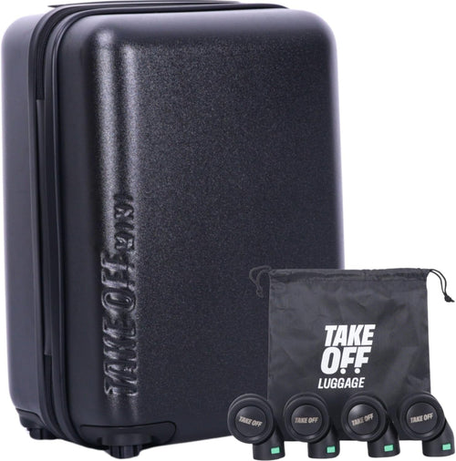 16” Underseat Personal Item Suitcase Removable Wheels TSA Lock