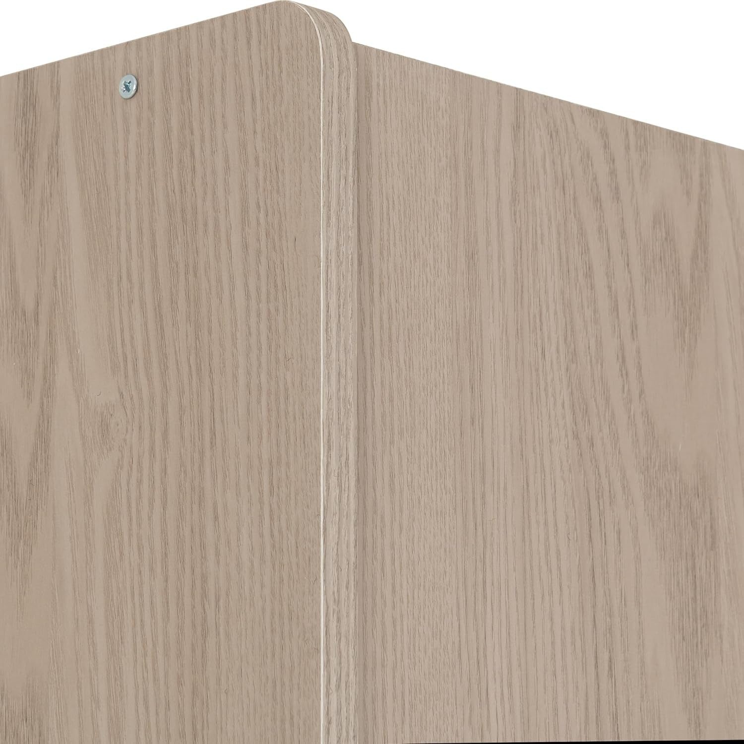 2 Door Mirrored Wardrobe Smoked Ash Effect Bedroom Storage with Rail