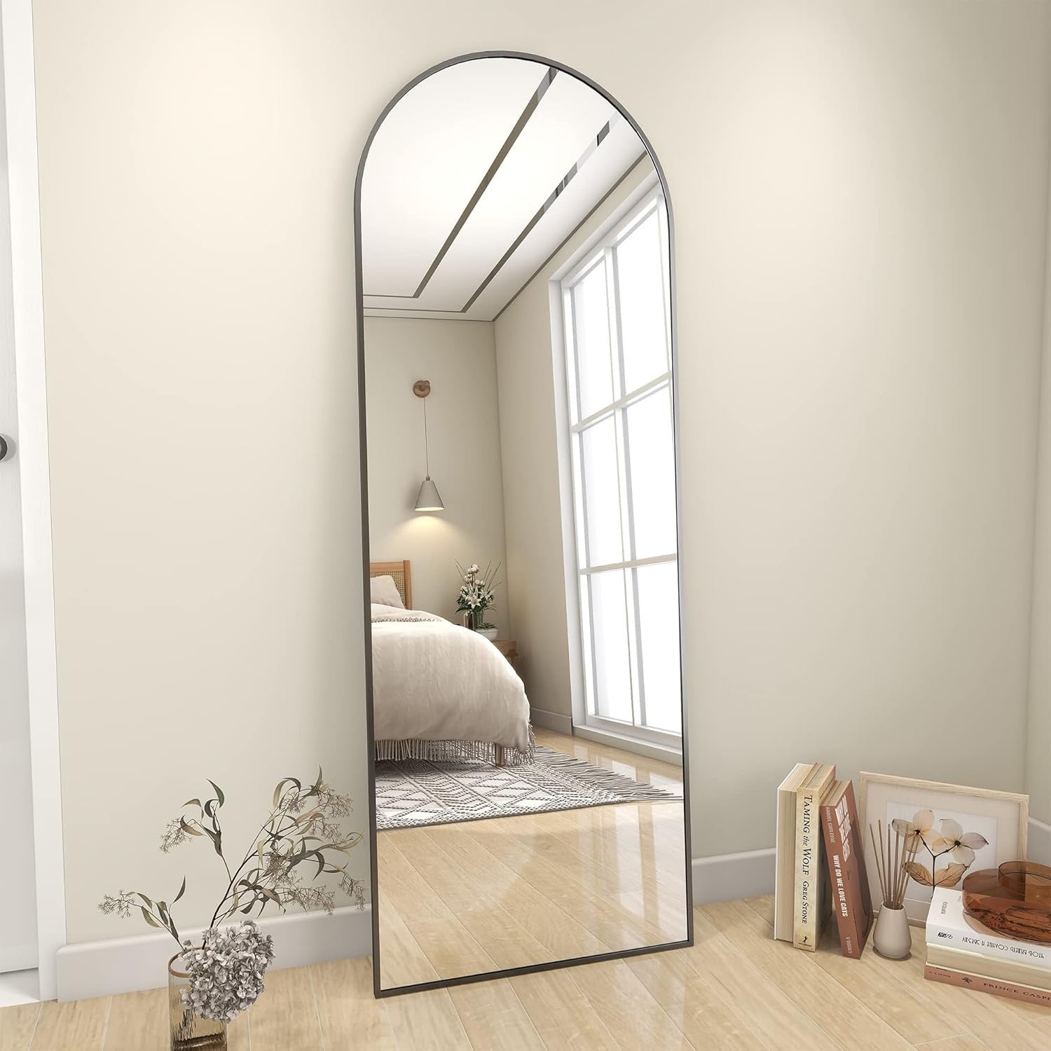Full Length Arch Mirror 147x44cm Wall Leaning Standing Dressing Room