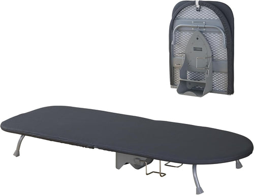 Compact Tabletop Ironing Board Foldable Mini Space Saving Black 89x33cm