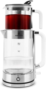 Electric Glass Tea Maker 2.8L 2200W Borosilicate Kettle Keep Warm