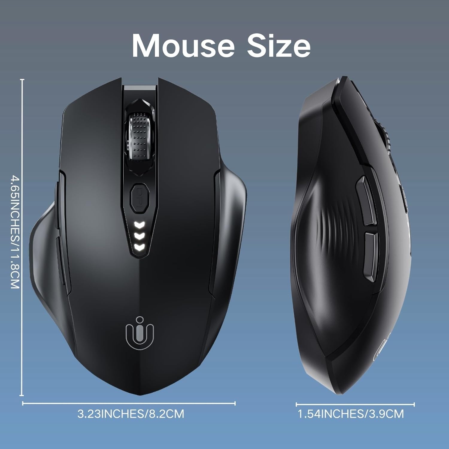 Tri-Mode Bluetooth Wireless Mouse Rechargeable Silent Ergonomic Multi-Device PC