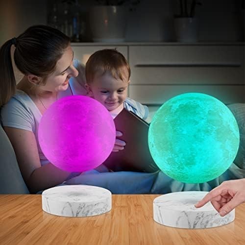 Marble Base Floating Moon Lamp 16 Color Magnetic LED Light