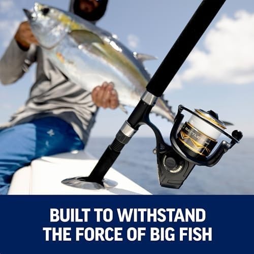 Saltwater Spinning Rod & Reel Combo | 7' Graphite Battle Fishing Kit