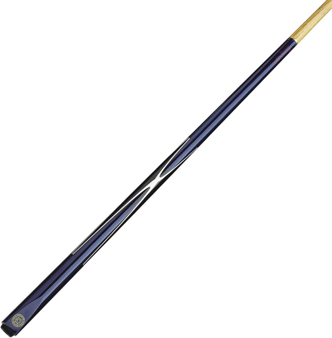 57in Snooker Pool Cue 2pc Ash Shaft 9.5mm Tip Spiral Brass Joint