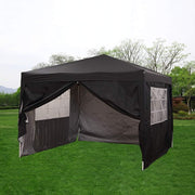 2.5x2.5m Waterproof Pop Up Garden Gazebo Party Tent Canopy Black