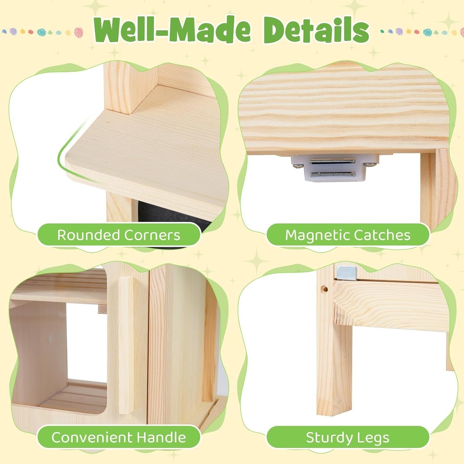 Outdoor Wooden Mud Kitchen Kids Playset Chalkboard Sink Flowerpots