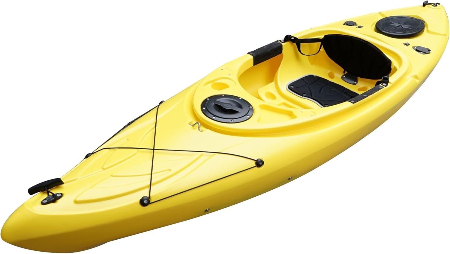 Sit Inside Kayak Fishing Canoe w/ Paddle Seat Storage Yellow