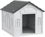 Weatherproof Plastic Dog House for Medium Dogs | Outdoor Kennel 76x65x63cm
