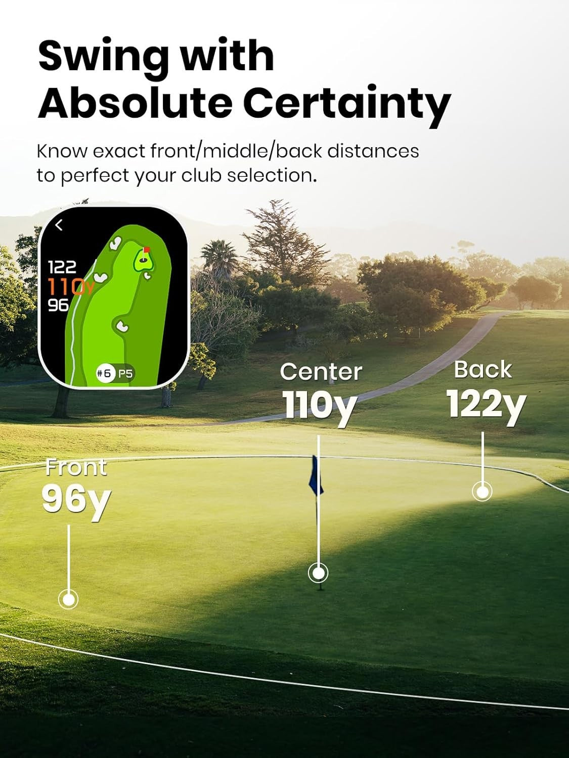 Golf Laser Rangefinder GPS Touchscreen Slope 1300 Yards Flag Lock Vibration