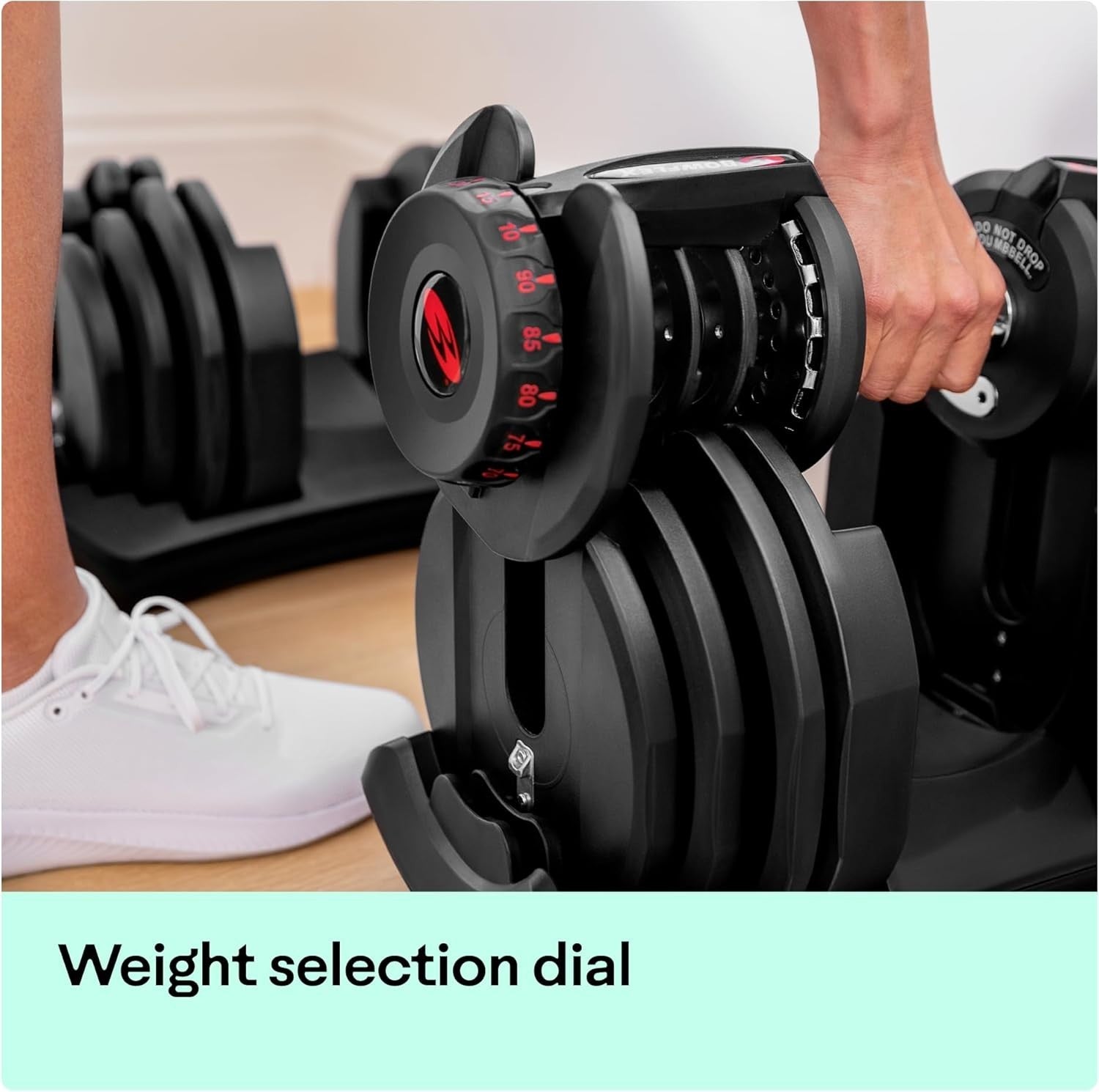 Adjustable Dumbbell 4–41KG Quick Dial Heavyweight Home Gym Single