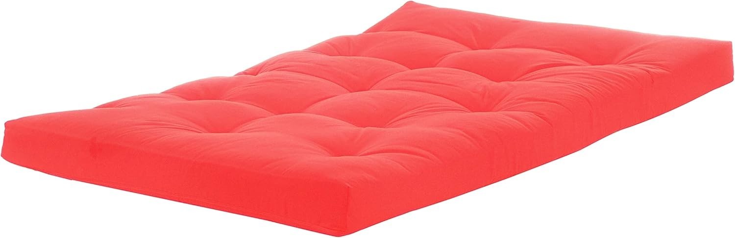 Red Foldable Futon Mattress 3 Seater Double Foam Sofa Bed Floor Pad