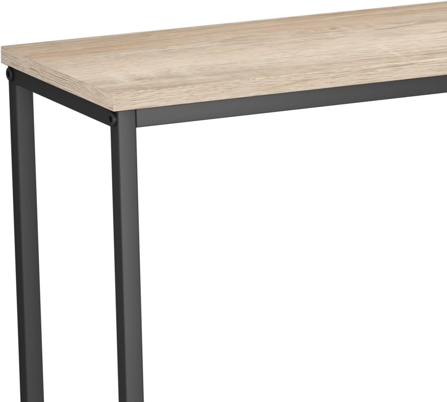 Slim Wooden Hallway Console Table with Metal Legs - 24D x 100W x 75H cm