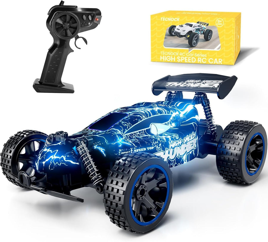 High Speed RC Car for Kids 1:18 Scale, 20KM/H, LED, 2 Rechargeable Batteries