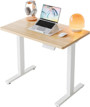 Electric Standing Desk Height Adjustable Sit Home Office Table 80x48cm