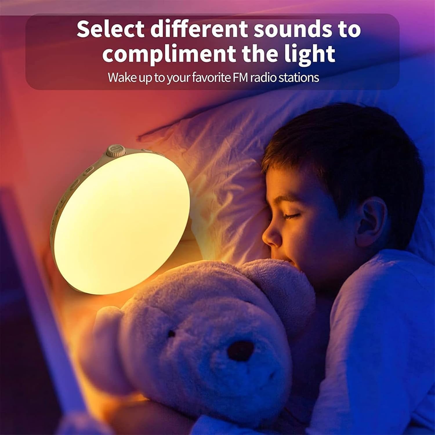 Sunrise Wake Up Light Alarm Clock FM Radio Dual Alarm Night Light